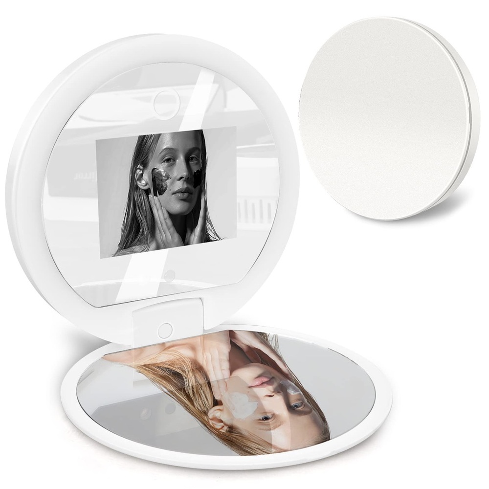Sunscreen Testing Mirror with UV Camera for Sun Skin Care, Led Mirror Makeup